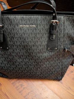Michael Kors Black Monogram Tote Bag