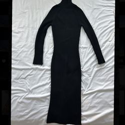 Black Sweater Midi Dress 
