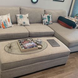 Delano Charcoal 2 Piece 136" Sectional With Right Arm Facing Oversized Chaise