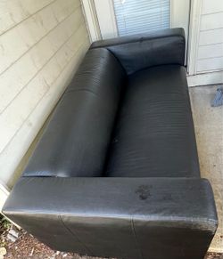 Black Leather Sofa Couch