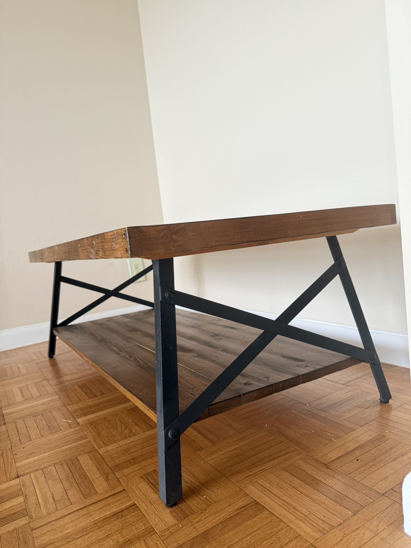Rustic brown Wood Coffee Table - Moving Sale!