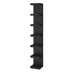 Black wall shelf unit