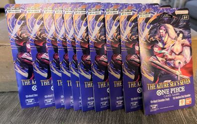 One Piece Card Game Lot – 10 Sealed Booster Packs OP14 The Azure Sea’s Seven (English Ver.)