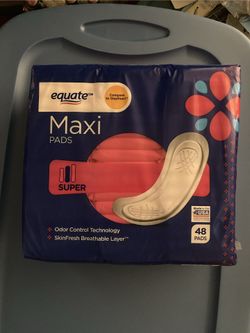7 Packages Of Equate Maxi Pads
