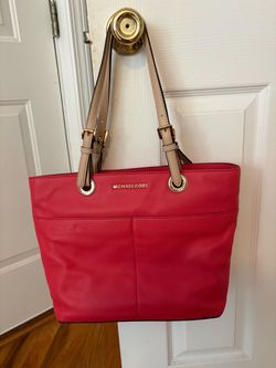 Michael Kors Coral Leather Tote Bag