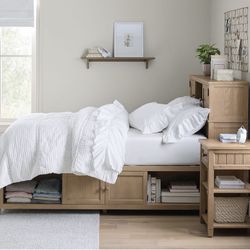 Pottery Barn Beadboard Storage Bed