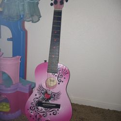 Little Girls Guitar Missing 2 Strings 