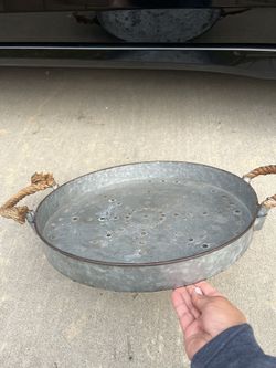 Galvanized Round Tray 