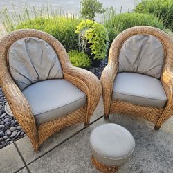 Set of Pottery Barn Malabar Chairs 