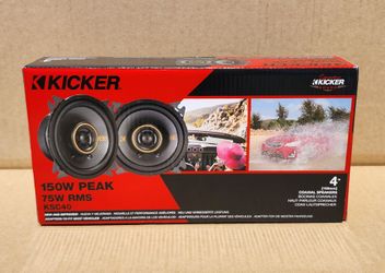 Kicker Car Speakers 4" 2-Way Coaxial Speaker System 150 Watts KS Series KSC40 51KSC404 🚨 Payment Options Available 🚨 No Credit Needed 🚨