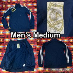 ADIDAS DAVID BECKHAM L.A. Galaxy No. 23 Men’s Medium Blue Full Zip Soccer Jacket