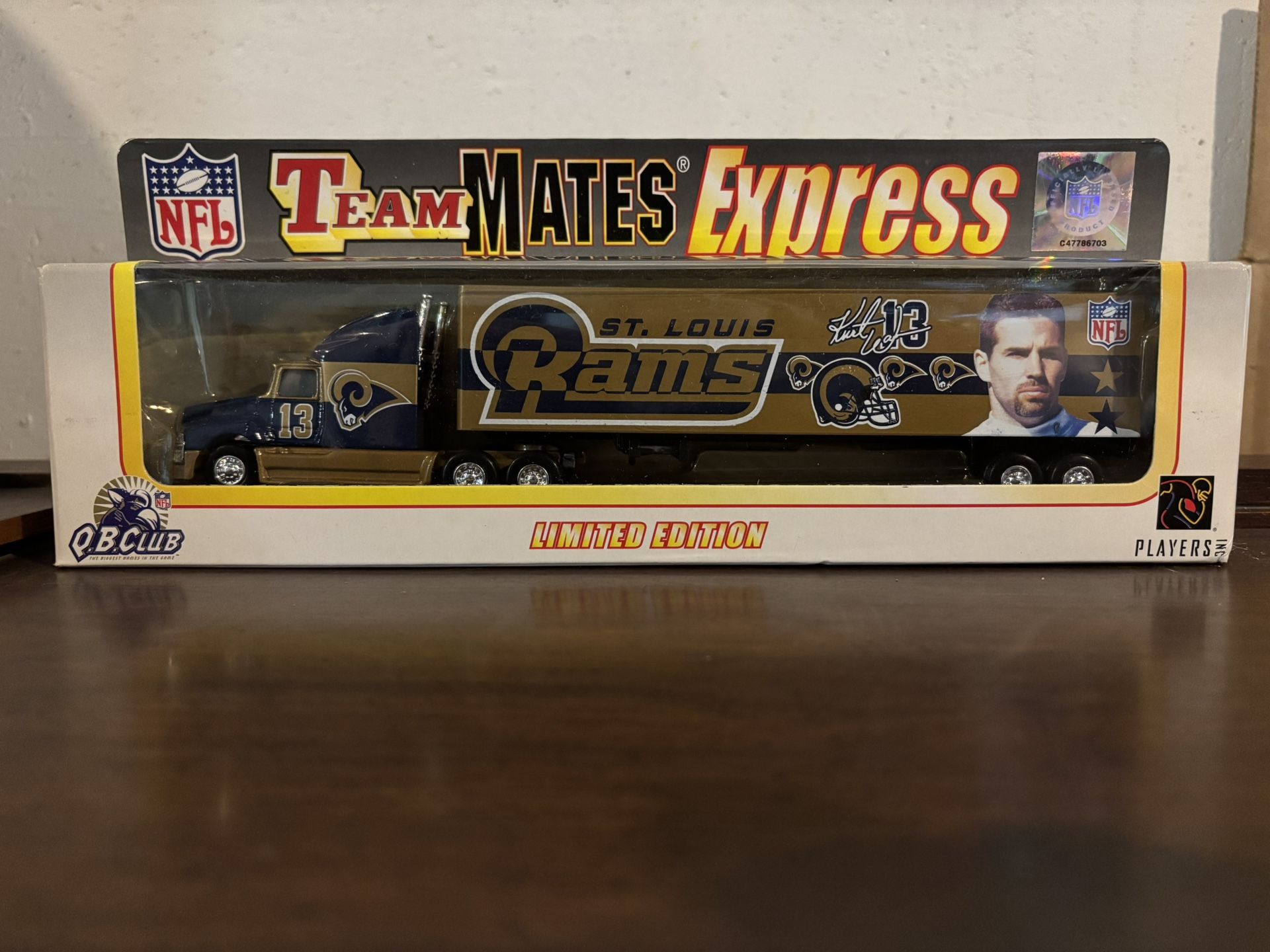 St Louis Rams White Rose Tractor Trailer-Team Mates Express-Kurt Warner-2000