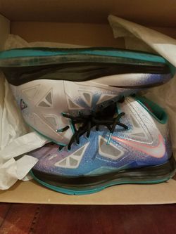 Nike lebron x pure platinum sz 8