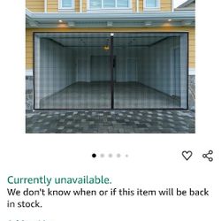 2 Car Garage Mesh Screen Magnetic Door Screen