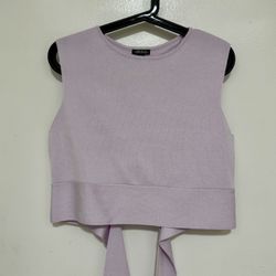 Wild Fable Crop Top XL Lavender Knit Halter Tank Women's. 