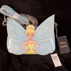 Disney Loungefly Glittering/shimmering “TINKER BELL” Purse -More TINKERBELL In Profile 🧚 (Price Is Firm)