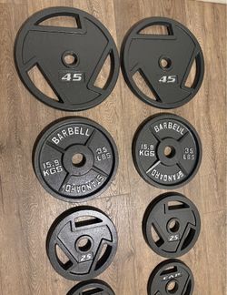 BRAND NEW Full Set Of Cast Iron Weight Plates  from 2.5s to 45s  Pounds [Total: 245 lbs]