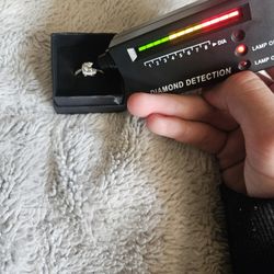 VVS1 1ct Engagement Ring, square halo moissanite ring for sale, pickup only