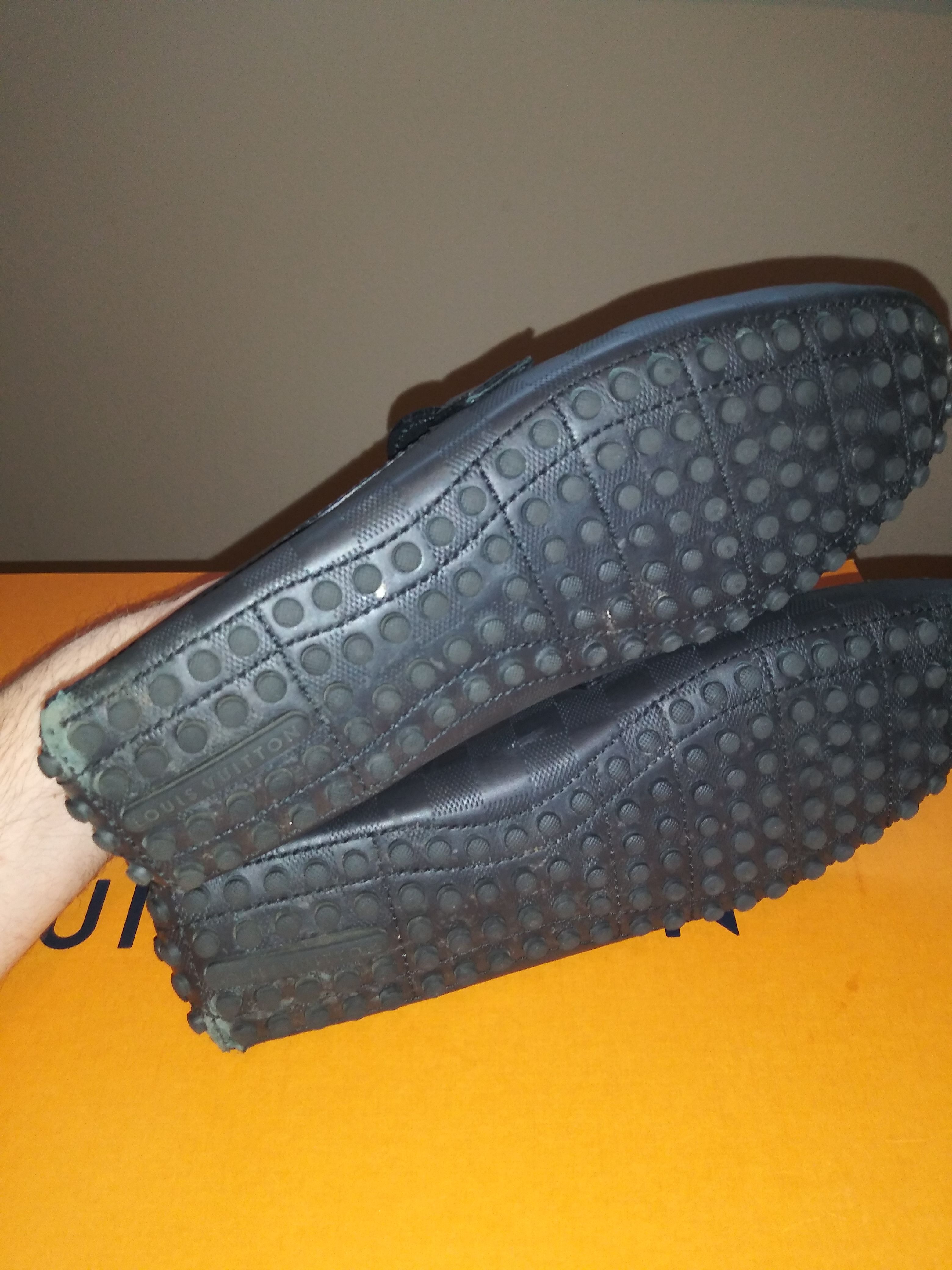 Sold at Auction: LOUIS VUITTON - HOCKENHEIM SUEDE MOCCASIN LOAFERS - 10.5