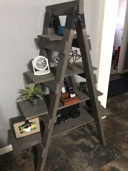 Farmhouse ladder shelf