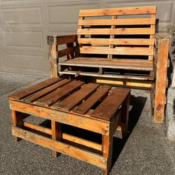Handmade Bench And Ottoman 