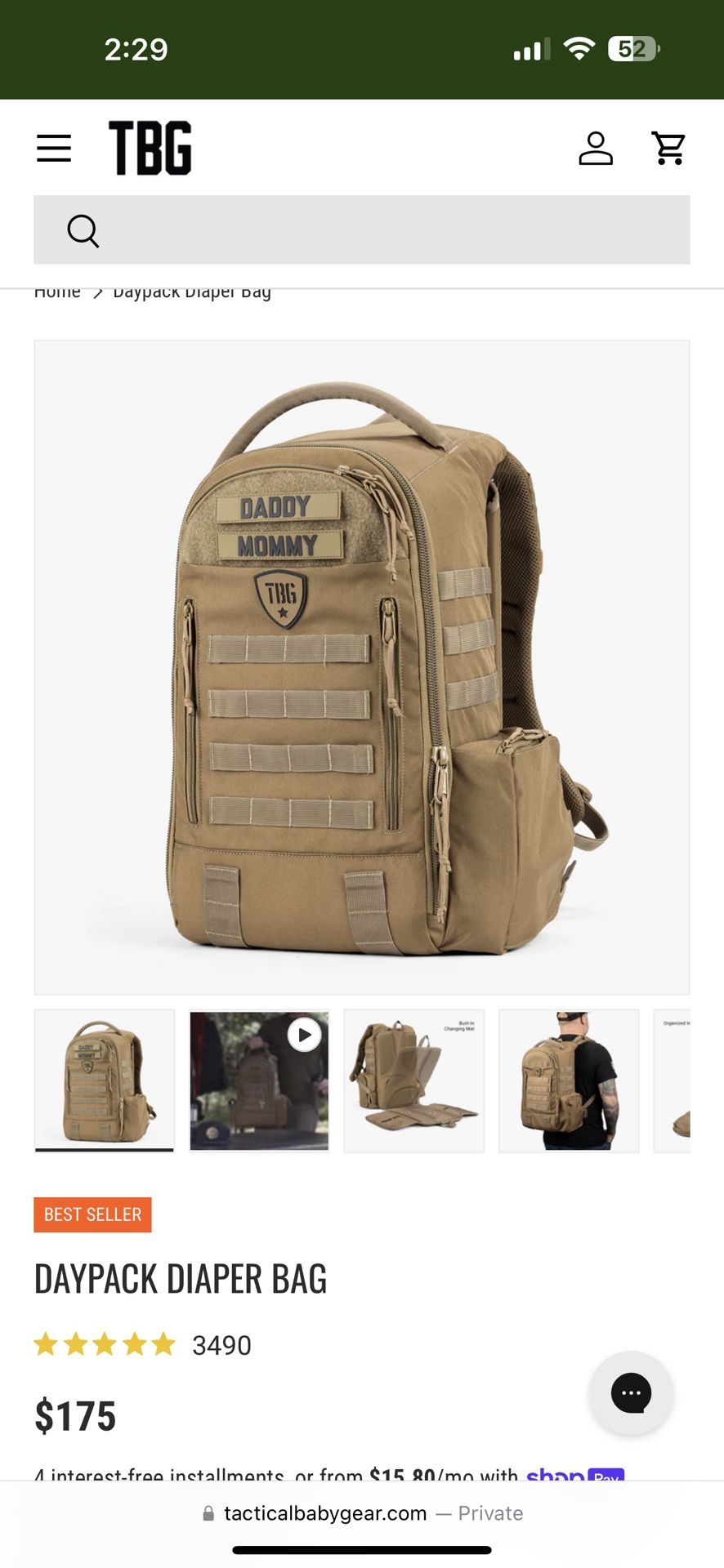 Tactical Diaper Bag