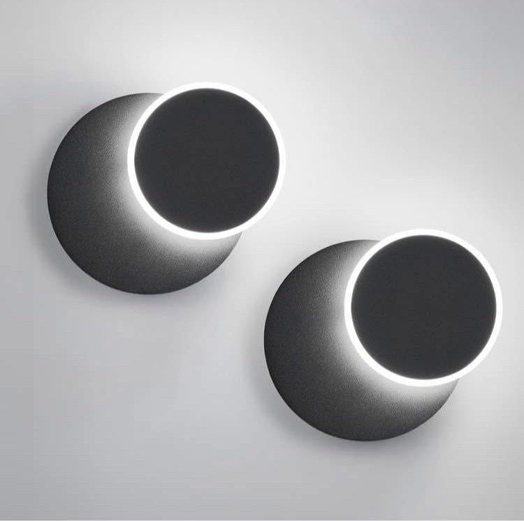 LED black wall scones