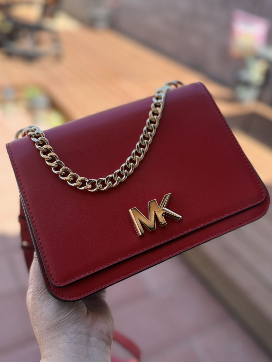 Red & Gold Michael Kors Crossbody Bag