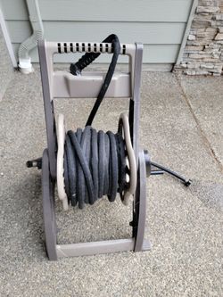 Garden Hose Reel Cart with 100 ft Hose