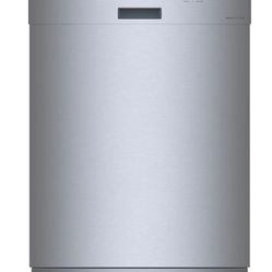 Bosch - 300 Series 24” Front Control Smart Built-In Stainless Steel Tub Dishwasher with 3rd Rack and AquaStop Plus, 46dBA - Stainless Steel