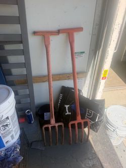 Pair of Steel Garden Pitchforks