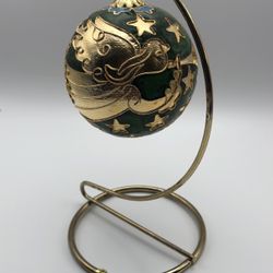 Vintage angel with stars, cloisonné Christmas ornaments