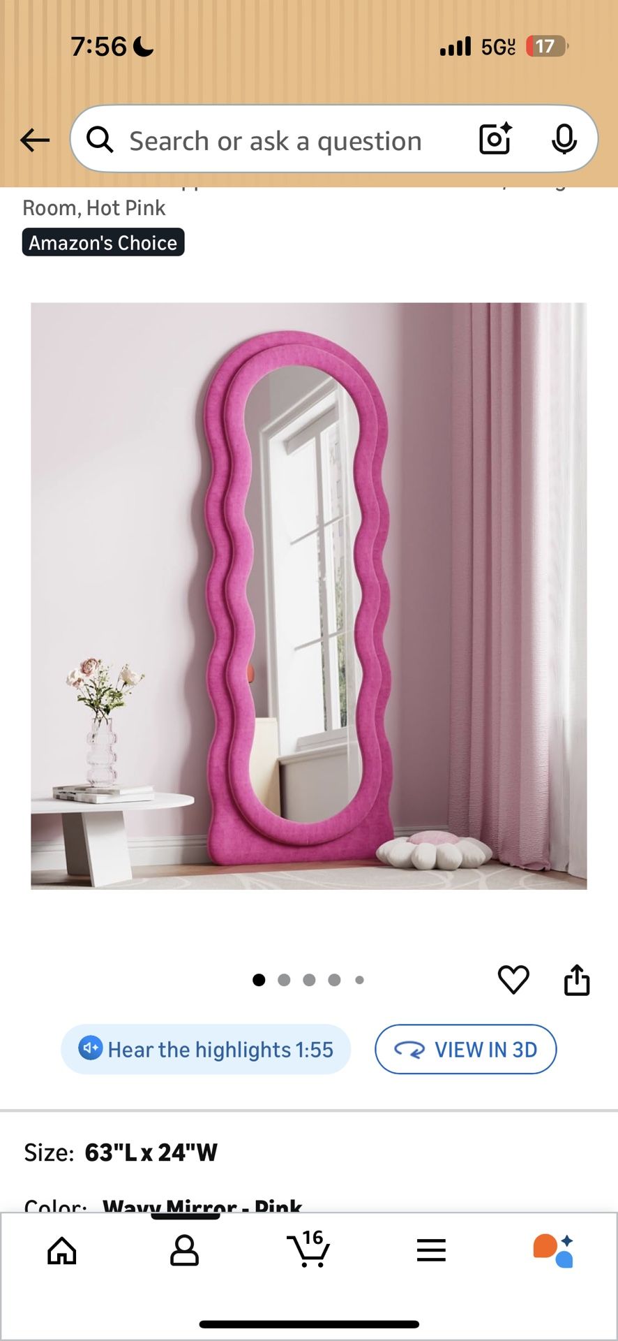 Neon Pink Mirror