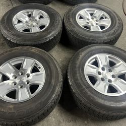 17” stock Chevy clean rims and good all terrain tires for sale 6 lug