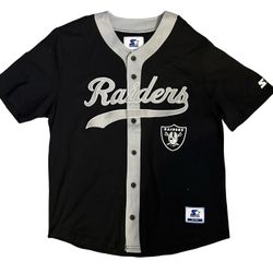 Las Vegas Raiders STARTER Baseball Style Jersey - Men’s Large