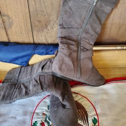 Grey Boots Size 10