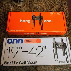 Hang On Fixed Tv Wall Mounts & Surf Onn PC Stereo Speakers