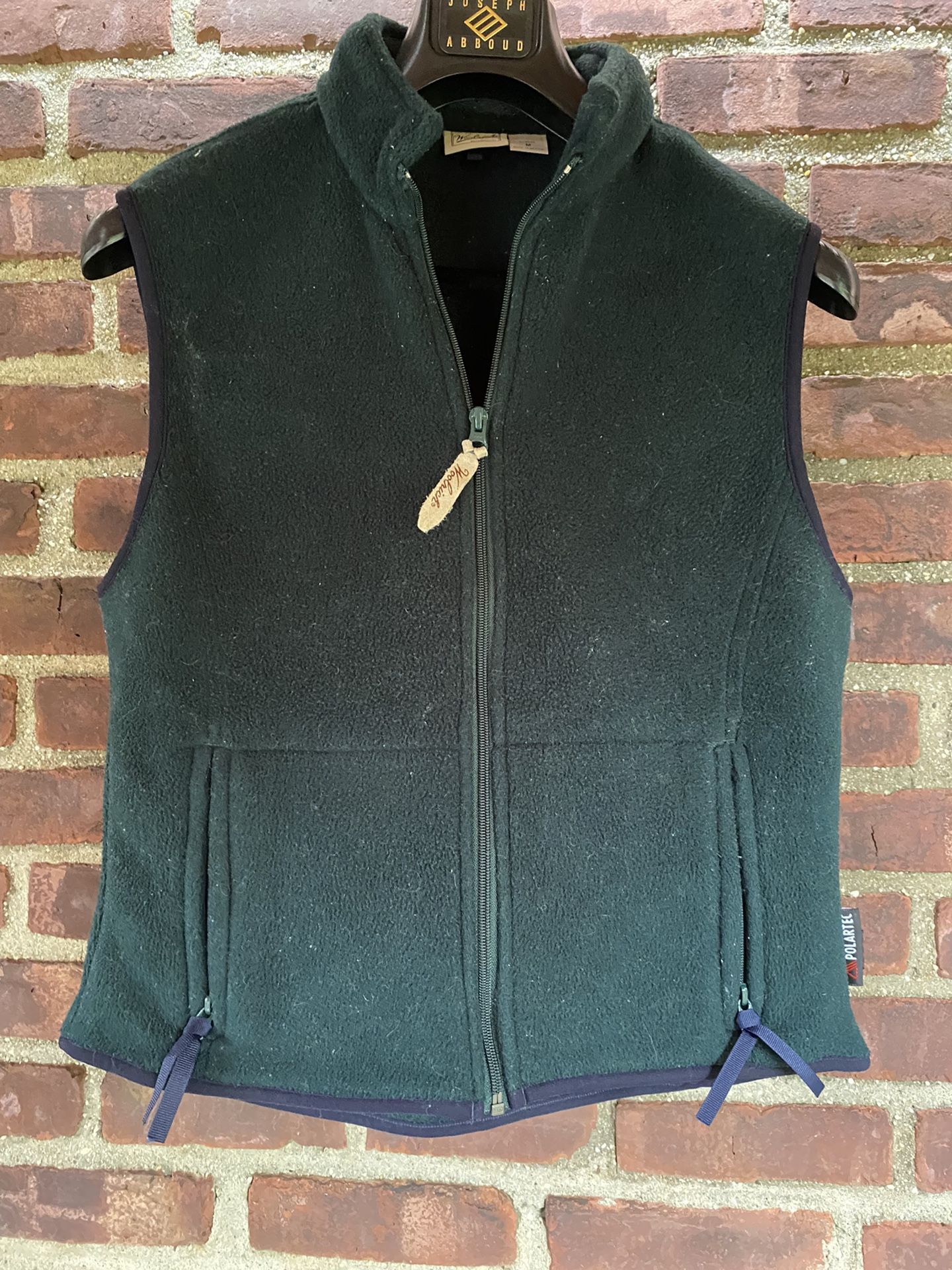 Green Woolrich POLARTEC FULL ZIP UP  FLEECE VEST M