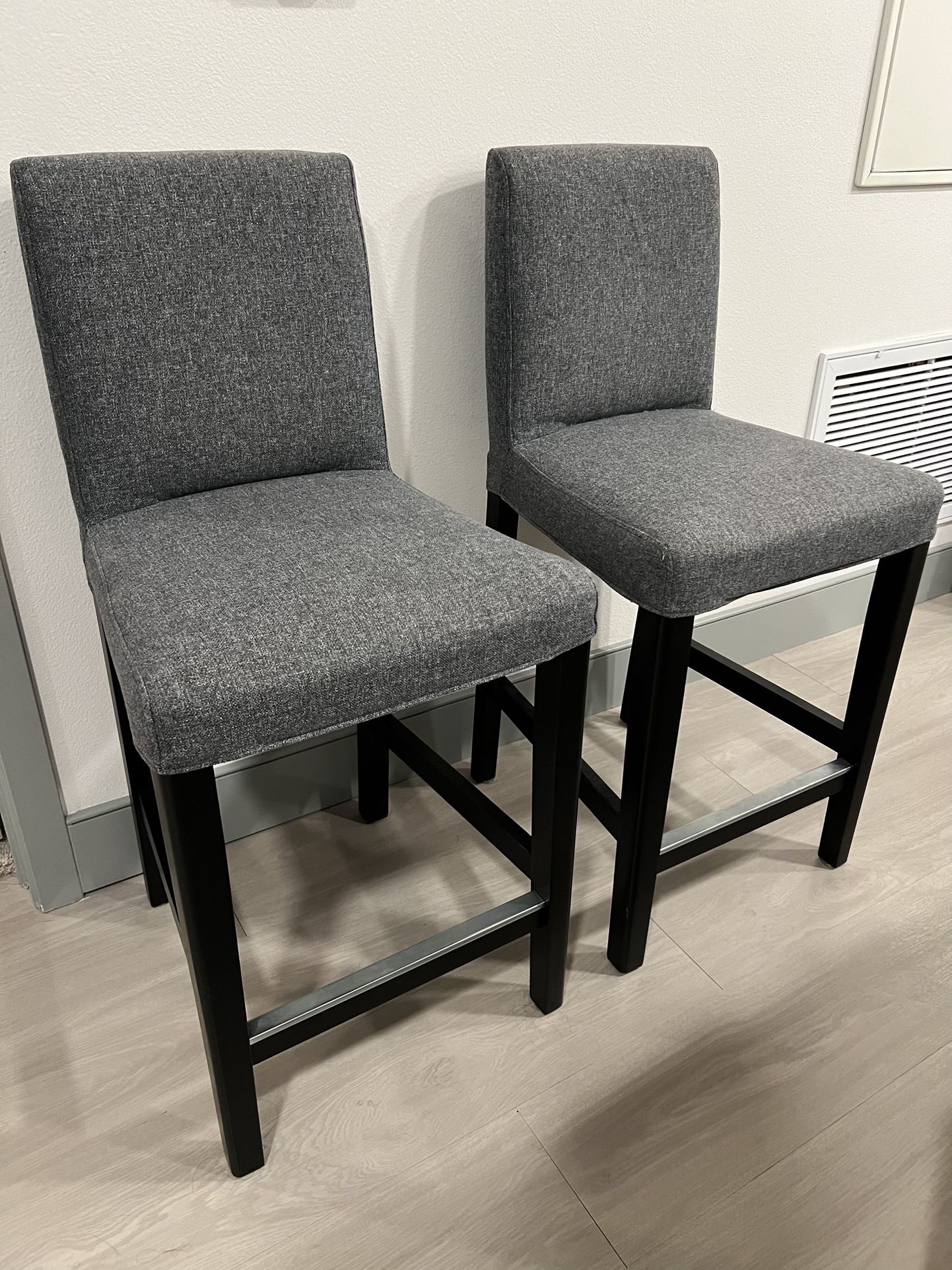 2 Gray Bar Stools