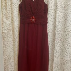 burgundy gem dress