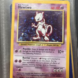 Mewtwo Pokémon Card 90s