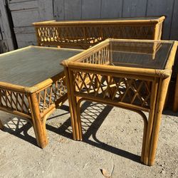 Beautiful Vintage Tommy Bahama Boho Rattan Living Room Set
