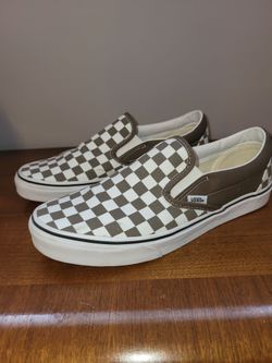 Men's Vans checkered slip on sneakers