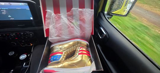 Donald Trump Never Surrender Gold High-Top Sneakers – Collectible Edition