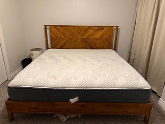 King size bed frame and mattress