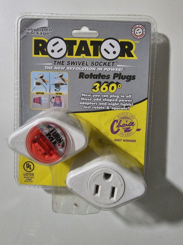 ROTATOR Swivel Socket Adapter, 2 Pack, NEW