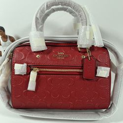 NWT Coach Mini Rowan Crossbody In Signature Leather