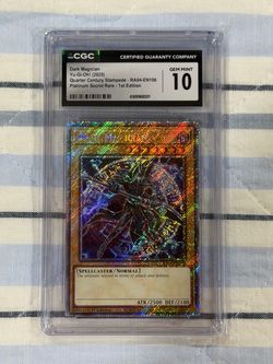 Yu-Gi-Oh! Dark Magician Platinum Secret Rare CGC 10 Gem Mint