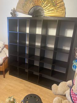 Black Cubby Shelf Unit