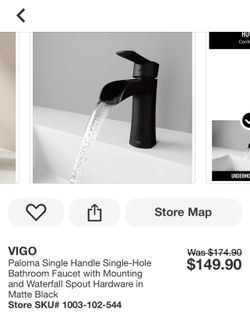 Vigo paloma single handle hole bathroom faucet
